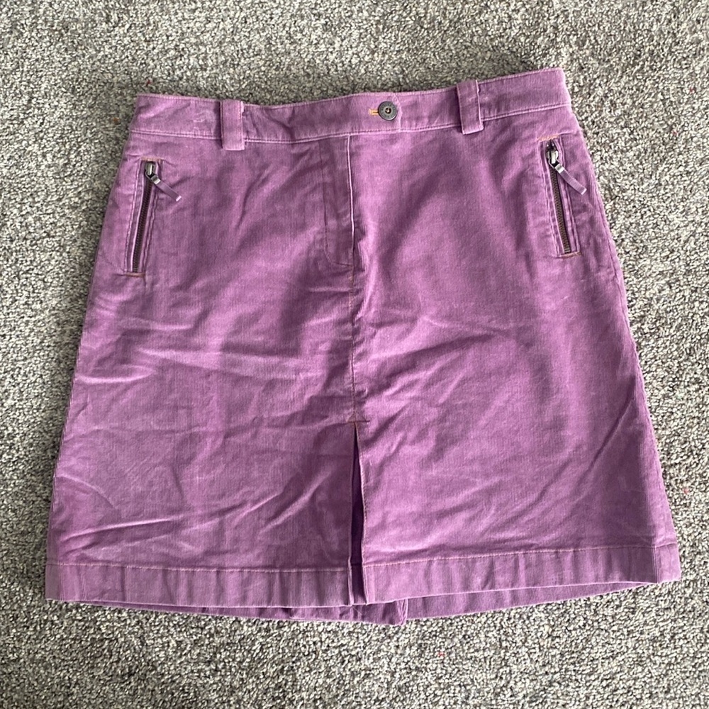 Brooks Brothers Women's Sz. 10 Purple Corduroy Mini Skirt